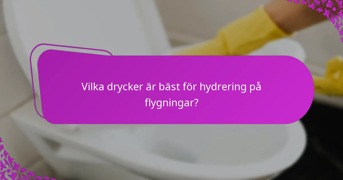Vilka drycker är bäst för hydrering på flygningar?